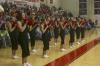 The Union Cheerleaders cheers on the Lady Bulldogs as they play against St. Gregory's University, Okla. during Homecoming. - Photo by Stephanie Schroeder