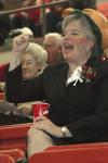 First Lady Lanese Dockery cheers on the Lady Bulldogs during the homecoming basketball game against St. Gregory's University, Okla. - Photo by Matthew Diggs
