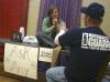 Stephen Powell sits down to talk to Amy Brown while at the Frost Fest carnival put on by SAC. - Photo by Stephanie Schroeder