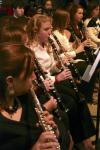 Hannah Adkison, Mallory Grisham and other clarinets play with the Symphonic Band during A Union Christmas. - Photo by Stephanie Schroeder