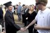 Josh Hogue greets friends and family following the fall graduation ceremony. - Photo by Kyle Kurlick