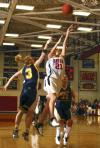 Lady Bulldog Lindsay Flynn goes up for a shot during a game against Mid-Continent University, Ky. - Photo by Matthew Diggs