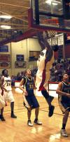Bulldog Brian Lake reaches for the basket during a game against Mid-Continent University Ky. - Photo by Matthew Diggs