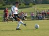 Bobby McColl kicks the ball downfield in a Union win over conference and area rival Freed-Hardeman. - Photo by Steven Aldridge
