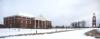 Jennings Hall and Miller Tower on a snow day. - Photo by Matthew Diggs