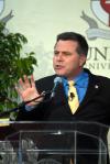 Jim Shaddix, senior pastor of Riverside Baptist Church in Denver, Colo., spoke on <em>The Future of the Traditional Church</em> during Union's second Baptist Identity Conference.  - Photo by Morris Abernathy