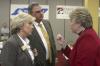 First Lady Lanese Dockery (right) speaks with Dennis & Dee Henderson at the ninth annual Union Forum featuring Mona Charen. - Photo by Stephanie Schroeder