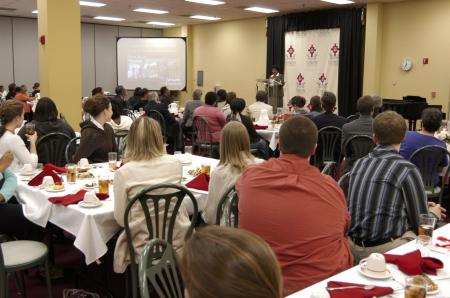 Members of the Union community attended the First Annual Black History Month Program.  The featured speaker was Dr. Camille Searcy who spoke on the eductional philosophies of W.E.B. Du Bois & Booker T. Washington.