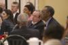 President Dockery and other members of the Union community listened intently to Dr. Camille Searcy during the First Annual Black History Month Program. - Photo by Wayne Holmes