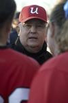 David Blackstock, Union softball coach, meets with the Lady Bulldogs just before a game. Blackstock was recently inducted into the Tennessee Sports Hall of Fame for 2007. - Photo by Stephanie Schroeder
