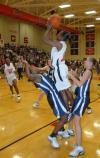 LaTorya Fuller attempts a shot against Lambuth during a game in Fred Delay gymnasium. - Photo by Morris Abernathy