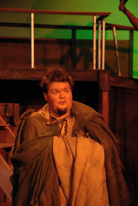 Trevor Yarbrough as Caliban in the theatre's production of <em>The Tempest</em>.