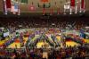 The annual tradition of spelling out NAIA with all the teams of the tournament. - Photo by Morris Abernathy