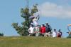 Mickey Armstrong watches his drive from a tee box during the Union Invitational at Falcon Ridge Golf Club. - Photo by Morris Abernathy