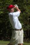 Drew Cannon watches one of his shots during the Union Invitational at Falcon Ridge Golf Club. - Photo by Morris Abernathy