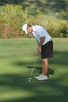 William Boyd watches his put during the Union Invitational at Falcon Ridge Golf Club. - Photo by Morris Abernathy