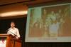 Nathan Sing talks about his GO Trip to South Asia during chapel. - Photo by Stephanie Schroeder