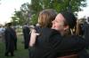 Management graduate Sarah Vaught Cathey celebrates with a friend following Union's 182nd annual spring graduation ceremony. - Photo by Kyle Kurlick
