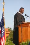 Ronald Haywood, from Texas Instruments, Dallas, Tex., read Deut. 6:1-9 at the beginning of the graduation ceremony. His daughter Tia is a member of the graduating class. - Photo by Stephanie Schroeder