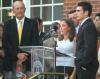 Candace Cross, nursing major, and Justin Hutto, biology major, participated in the dedication of White Hall. - Photo by Matthew Diggs
