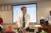 Senior Engineering Major Josh Shrewsberry presents on <em>Perfecting the Performance of a Water-Rocket</em> at the 2007 Scholarship Symposium. - Photo by Morris Abernathy