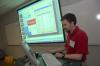 Senior Computer Science Major Ben Townsend presents at the 2007 Scholarship Symposium. - Photo by Morris Abernathy
