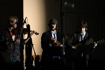 Arron Powell, Ben Farrow, Fred Fisher performed musical interludes between acts in the 2007 SAC Variety Show.