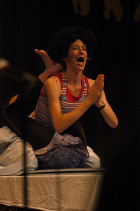 Lydia Bond performs in a skit for the small group competition in the 2007 SAC Variety Show.