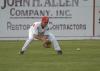 Tyler Porter field a ground ball in leftfield during Union's series win over Lambuth. - Photo by Steven Aldridge