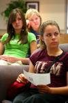 Katherine Givens, Victoria Allen and Emily Watkins participate in an early session of the Rising Seniors Program. - Photo by Stephanie Schroeder