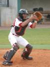 Allen Williams gets set to receive a throw at home plate during Union's pre-game infield session. - Photo by Steven Aldridge