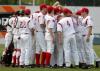 The Union baseball team huddles together prior to the start of a game. - Photo by Steven Aldridge