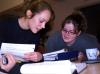 Sara Greenlee and Sarah Beth Woodbury study in the McAfee Commons. - Photo by Beth Spain