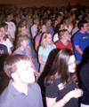 Freshman worship with their parents during the New Student Orientation worship service. - Photo by Justin Veneman