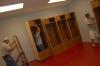 Lockers are installed in the new Fesmire Field House. - Photo by Morris Abernathy