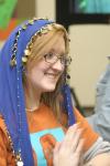 Kourtney Bagwell dresses up for video karaoke at the Frost Fest. - Photo by Kyle Kurlick