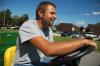 Matt Brasfiled drives a Gator around campus. - Photo by Matthew Diggs