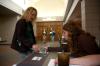 Sophomore Lydia Marshall sells tickets to the SAC Variety Show. - Photo by Beth Spain