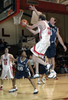 Matt Noah (22) - senior guard from Florence, Ala. & Michael Katrosh (12) - senior guard from Bolivar Missouri - Photo by Jim Veneman