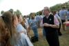 President Dockery welcomes new students at the annual ice cream social held in his backyard. - Photo by Morris Abernathy