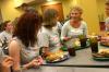 Lori Nolen, assistant professor of art, talks with Lori Landon, of Memphis, Tenn., and Elisabeth Crecink, of Virginia Beach, Vir., during the Dinner with your Department event at New Student Orientation. - Photo by Stephanie Schroeder