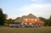 Freshmen enjoy fun and fellowship at President Dockery's house for the annual ice cream social. - Photo by Stephanie Schroeder