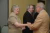 First Lady Lanese Dockery greeted Don Richard, associate professor of mathematics, at the President's Reception. - Photo by Neisha Fuson
