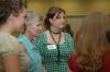Natalie Newberry, Pam Sutton and Kirby Maxwell fellowship with others during the President's Reception. - Photo by Neisha Fuson