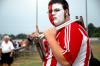Drew Head shows his colors at a women's soccer match. - Photo by Matt Elia