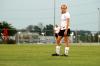 Brooke Walker, sophomore Nursing major, stands waiting for the match to resume. - Photo by Matt Elia