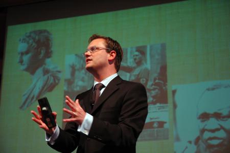 Greg Thornbury, dean of Union's school of Christian studies and minister to the university, presented a message entitled <em>What belongs to Caesar?</em> from Mark 12:13-17 during a chapel service.
