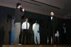 Emcee Joe Garner asks Scott McSwain a question during the interview portion of Mr. Campus. - Photo by Stephanie Schroeder