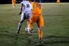 Senior Benny Crozier dribbles upfield with a Trevecca Nazarene defender in pursuit.  Union won the contest 2-1 on a rain-soaked field. - Photo by Matt Elia