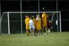 Junior Josh Hanna's challanges four Trevecca Nazarene defenders during a free kick in Union 2-1 win. - Photo by Matt Elia